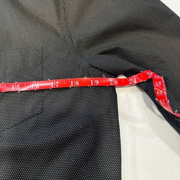 Ben Sherman Black/Charcoal Gray with Tiny Dots Men's Casual Button Down Shirt - Picture 11 of 14